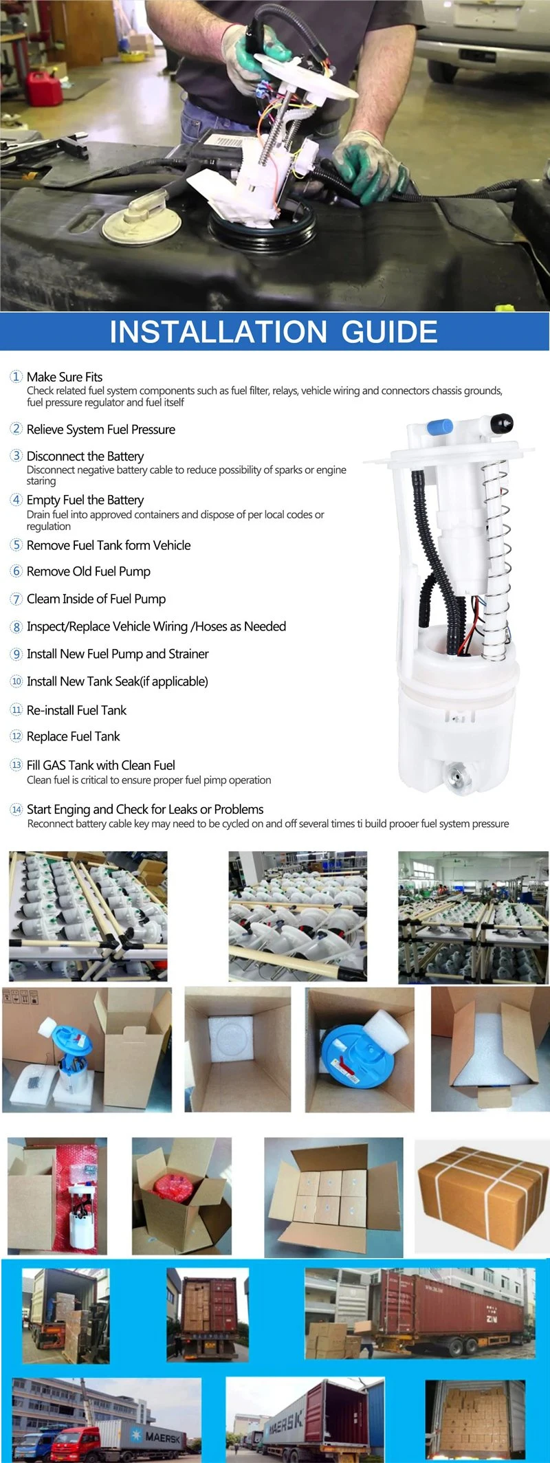 OE 19121628 Fuel Pump Module Assembly 2002-2003 Cadillac Escalade, 2001-2003 Chevrolet Tahoe, 2000-2003 Gmc Yukon